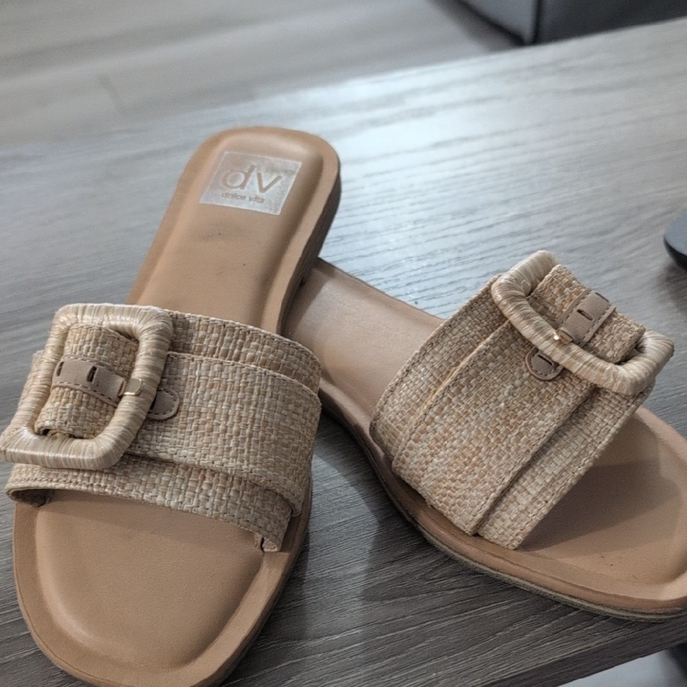 Elegant Tan Slide Sandals with Buckle by On Running